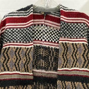 Maje Striped Open Front Sweater. Sz L